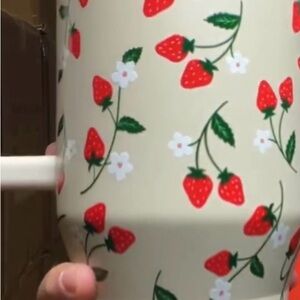 HydroJug 40 oz traveler tumbler in limited edition “cream strawberry” design